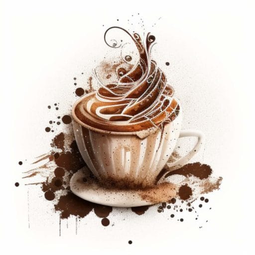Brewedcaffeine.com cup of coffee abstract logo