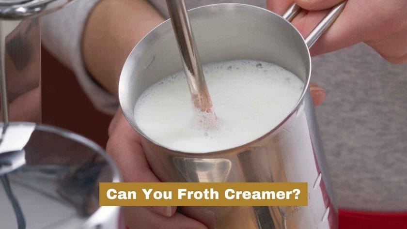 Photo of milk being frothed. Can You Froth Creamer?