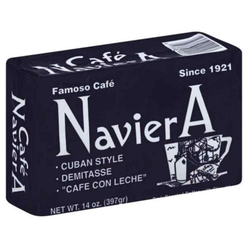 Photo of a dark blue package of Naviera Cuban Style Coffee Dark Roast.