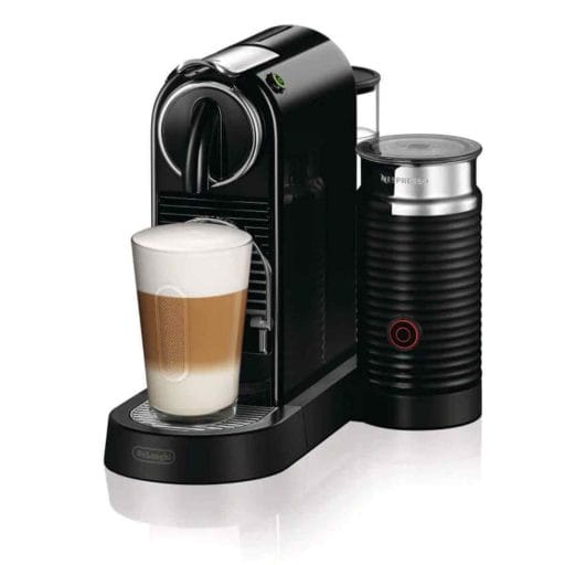 Photo of a black  Nespresso CitiZ Espresso Machine with Aeroccino.