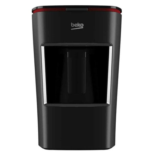 Photo of a black with a red stripe Beko Electric Turkish Coffee Maker.
