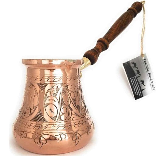 Photo of a copper The Silk Road Trade Turkish Coffee Pot.