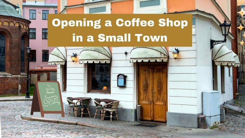 Photo of a coffee shop in a small town. Opening a Coffee Shop in a Small Town.